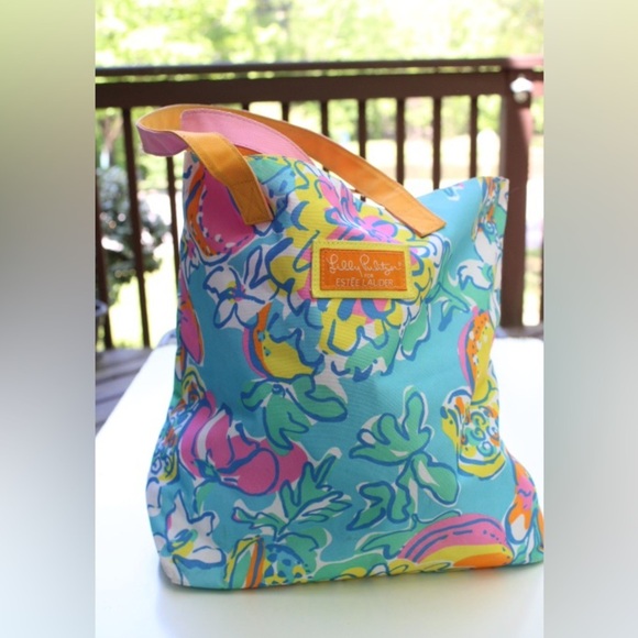 Lilly Pulitzer Estee Lauder tote bag - Picture 1 of 12